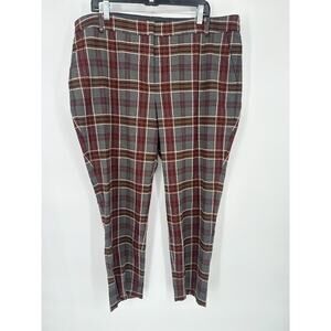 Express Columnist Ankle Pants Womens Size 18R Plaid Pockets Mid Rise Preppy